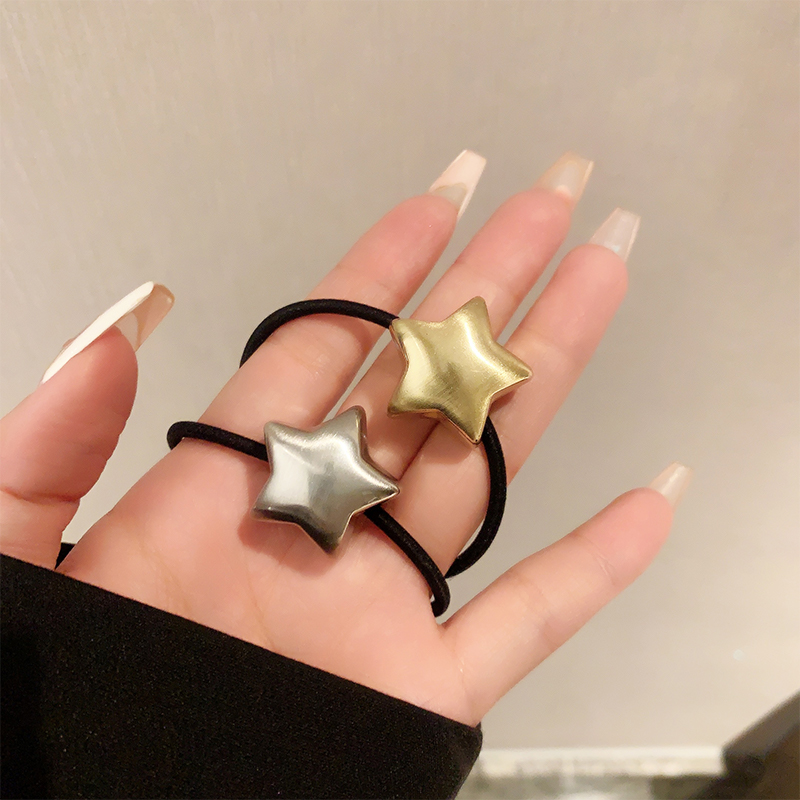 Women's Simple Style Round Star Heart Shape Alloy Rubber Band Hair Tie display picture 3