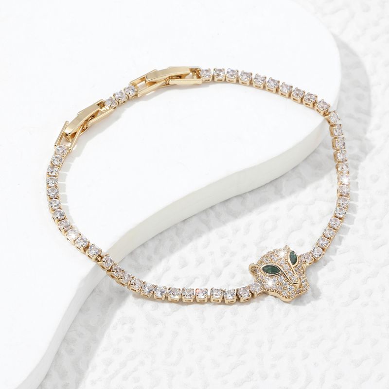 Ig Style Shiny Animal Copper Plating Inlay Zircon 18k Gold Plated Bracelets display picture 6