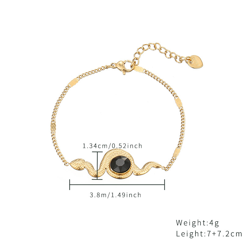 Wholesale Elegant Retro Oval Stainless Steel Plating Inlay Gold Plated Zircon Bracelets Necklace display picture 2
