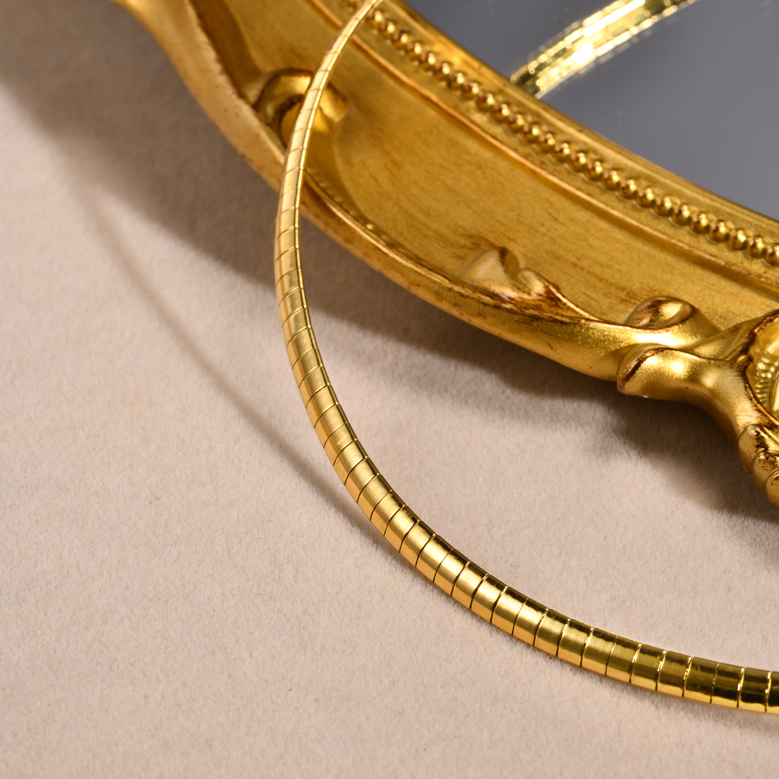 Acero Inoxidable 304 Chapados en oro de 18k Estilo Simple Color Sólido Gargantilla display picture 4