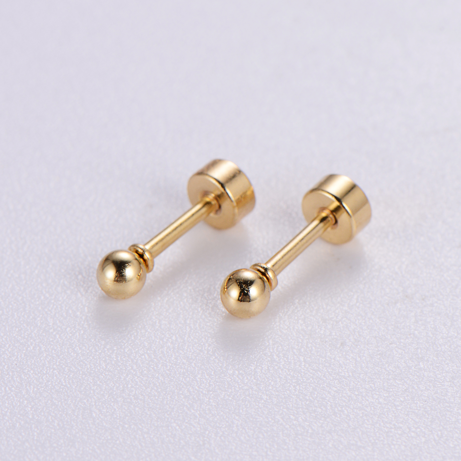 12 Pairs Simple Style Classic Style Round Polishing Plating Stainless Steel 18k Gold Plated Ear Studs display picture 8