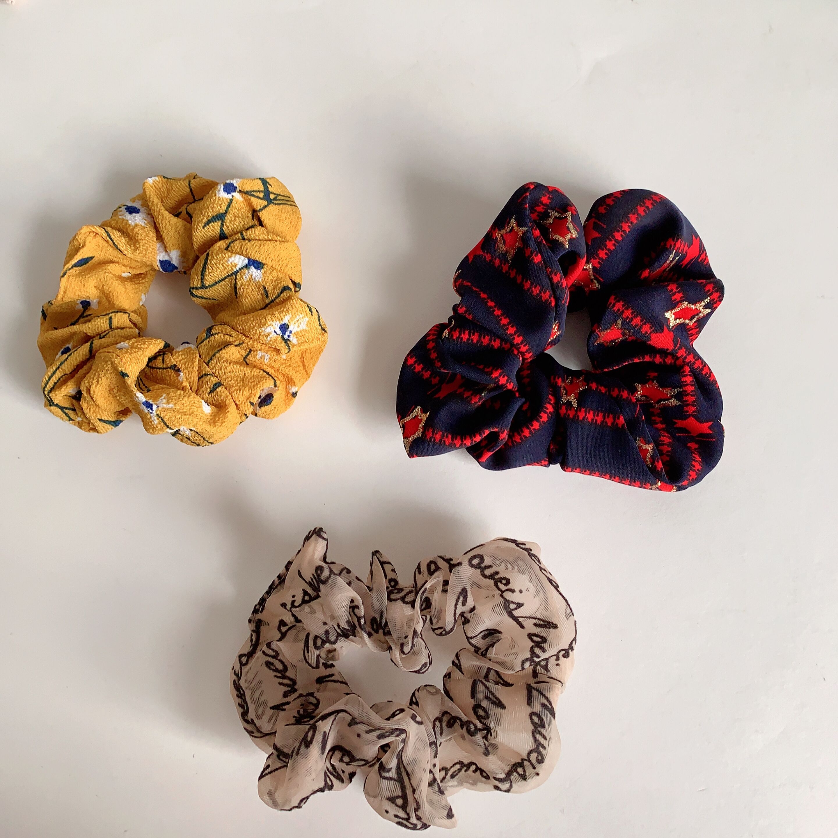 Cute Simple Style Letter Flower Chiffon Hair Tie display picture 3