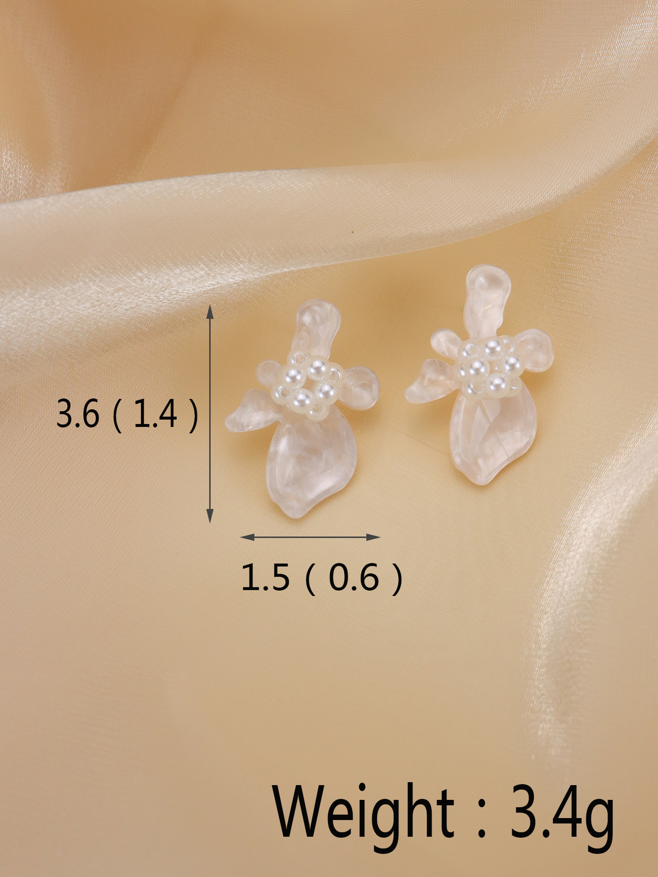 1 Paar Einfacher Stil Geometrisch Blume Emaille Inlay Legierung Strasssteine Perle Tropfenohrringe Ohrstecker display picture 16