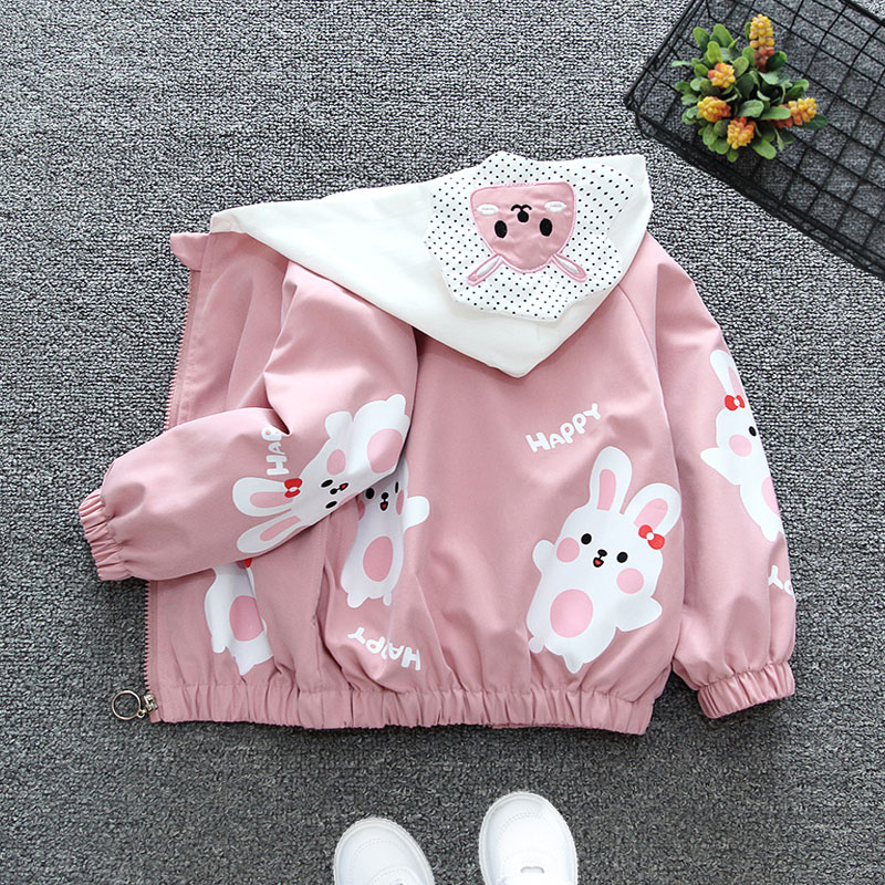 Casual Simple Style Rabbit Cotton Blend Girls Outerwear display picture 2