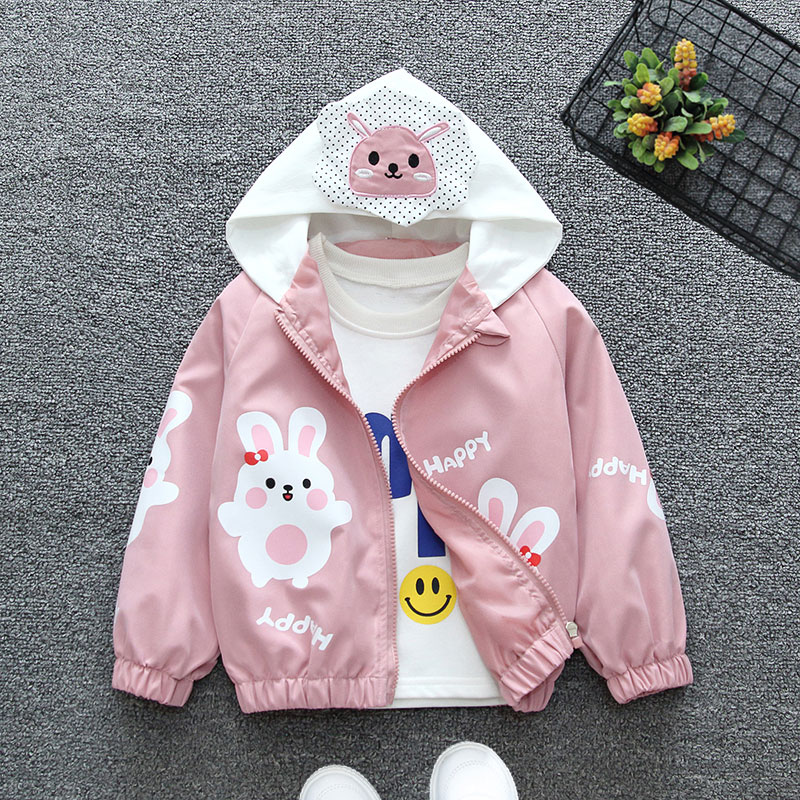Casual Simple Style Rabbit Cotton Blend Girls Outerwear display picture 3