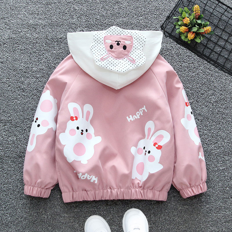 Lässig Einfacher Stil Kaninchen Baumwollmischung Mädchen Oberbekleidung display picture 1