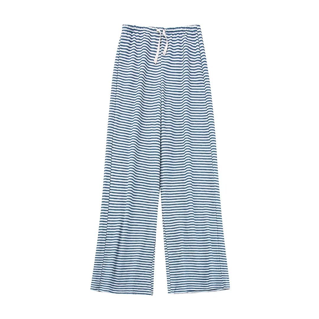 Daily Women's Casual Stripe Polyester Button Pants Sets Pants Sets display picture 8