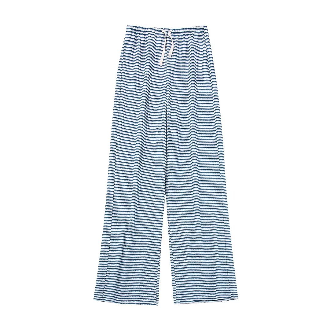 Daily Women's Casual Stripe Polyester Button Pants Sets Pants Sets display picture 9
