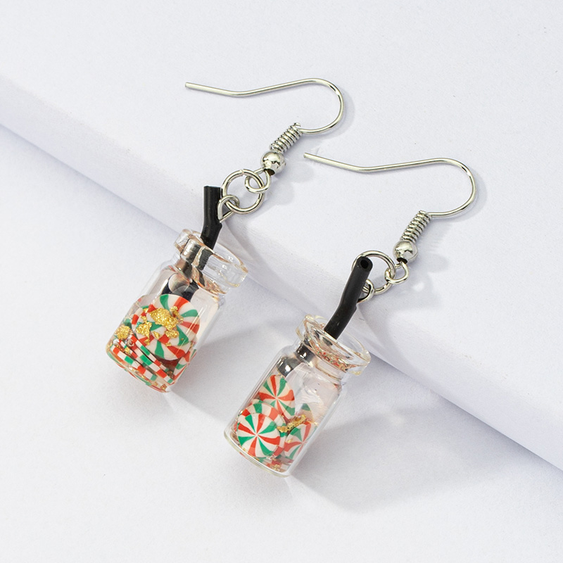 1 Pair Basic Commute Cup Glass Drop Earrings display picture 2