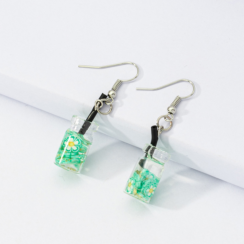 1 Pair Basic Commute Cup Glass Drop Earrings display picture 4
