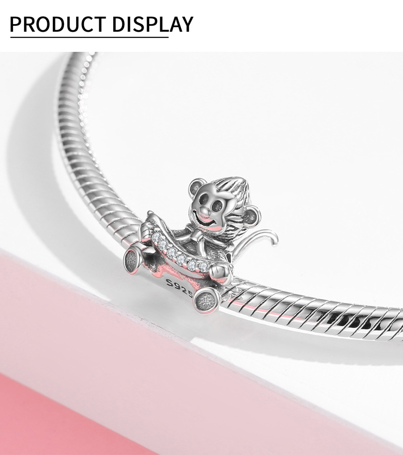 Casual Monkey Sterling Silver Jewelry Accessories display picture 4