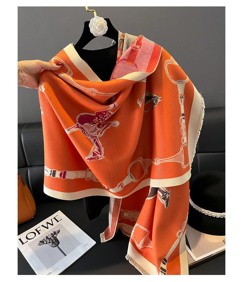 Women's Lady Printing Imitation Cashmere Scarf display picture 2