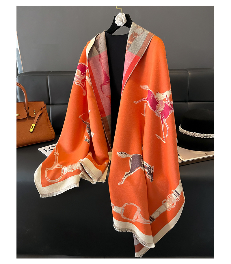 Women's Lady Printing Imitation Cashmere Scarf display picture 3