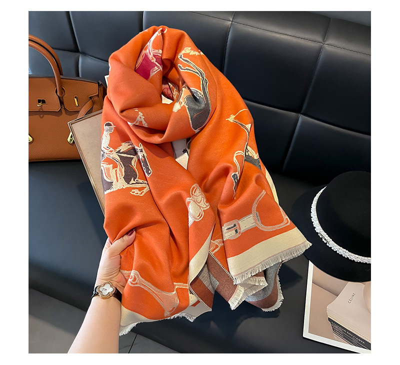 Women's Lady Printing Imitation Cashmere Scarf display picture 4