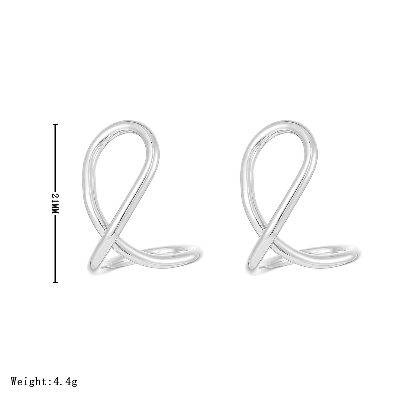 1 Pair Exaggerated Simple Style Infinity Hollow Out Stainless Steel Ear Studs display picture 2