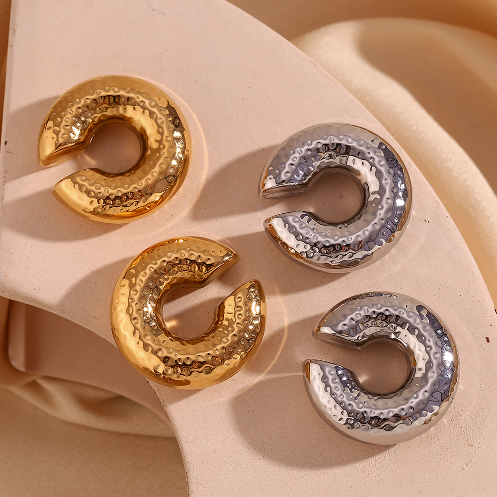 1 Pair Basic Classic Style Geometric Plating Stainless Steel 18k Gold Plated Ear Cuffs display picture 1