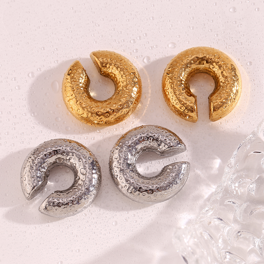 1 Paire De Base Style Classique Géométrique Placage Acier Inoxydable Plaqué Or 18k Clips D'oreille display picture 5