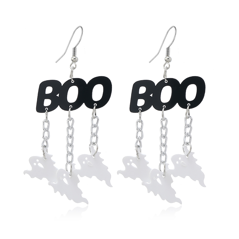 1 Pair Retro Exaggerated Funny Halloween Pattern Arylic Alloy display picture 4