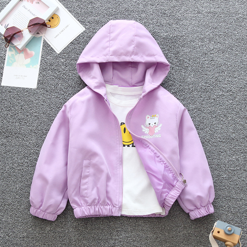 Casual Simple Style Cat Cotton Blend Girls Outerwear display picture 3