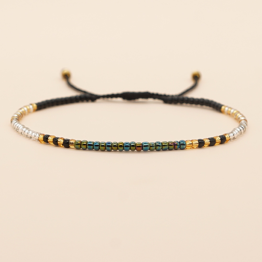 Cross-border Niche Minimalist Design Bohemian Mgb Color Bead Handmade Beaded Women's Bracelet display picture 12
