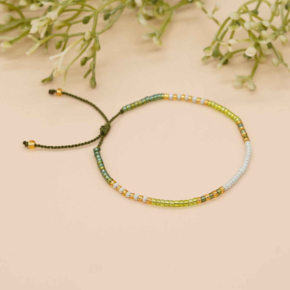 Cross-border Niche Minimalist Design Bohemian Mgb Color Bead Handmade Beaded Women's Bracelet display picture 13