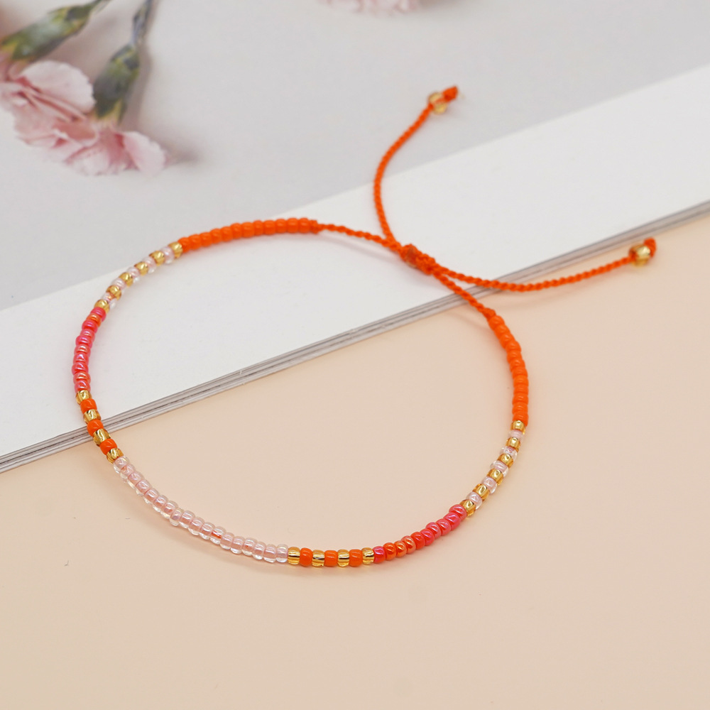 Cross-border Niche Minimalist Design Bohemian Mgb Color Bead Handmade Beaded Women's Bracelet display picture 17