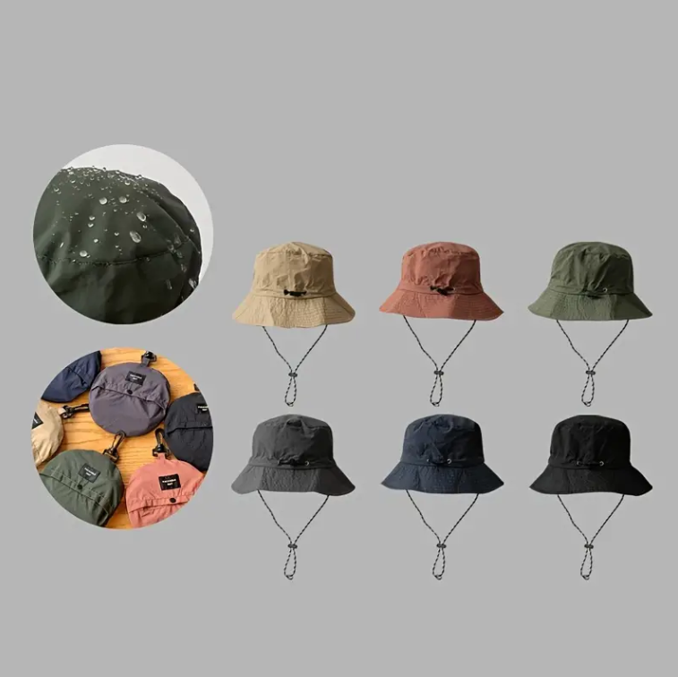 Unisex Casual Simple Style Solid Color Wide Eaves Bucket Hat display picture 8