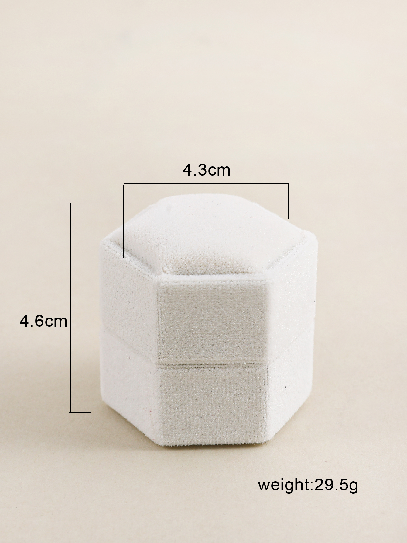 A Velvet Jewelry Single Ring Box Hexagonal Box Jewelry Ornament Flannel Gift Box display picture 11