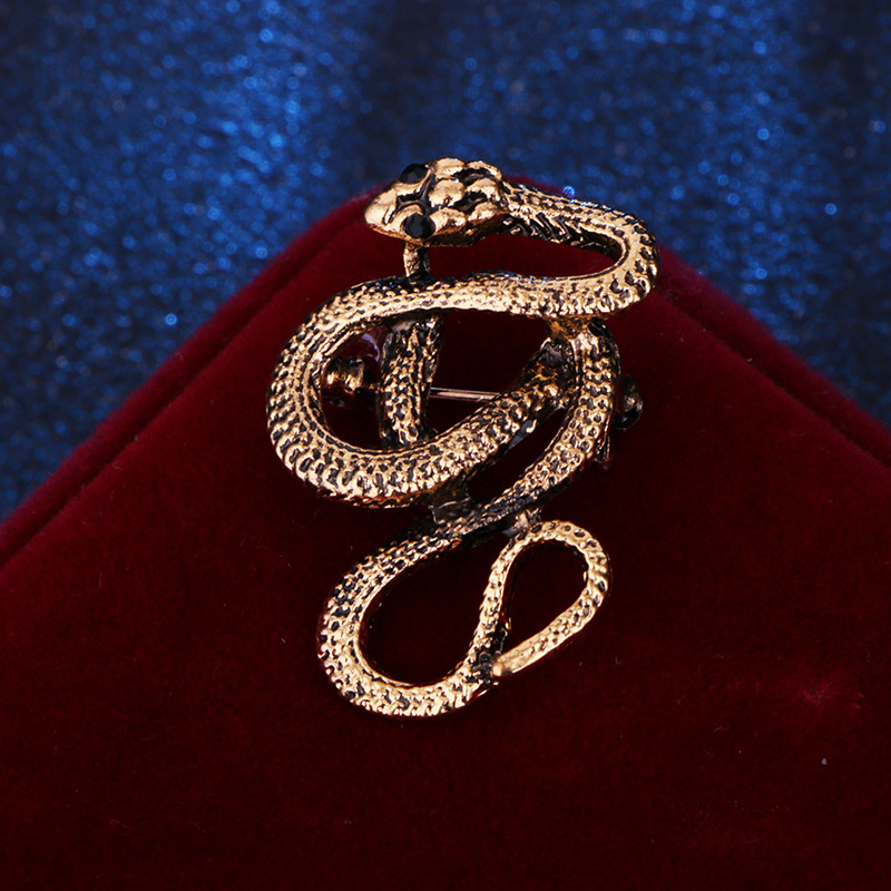 Negocio Estilo Clásico Serpiente Zinc Barniz De Estufa Hombres Broches display picture 6