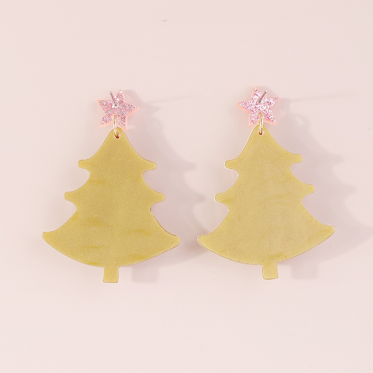 Wholesale Jewelry Simple Style Classic Style Christmas Tree Star Arylic Drop Earrings display picture 7