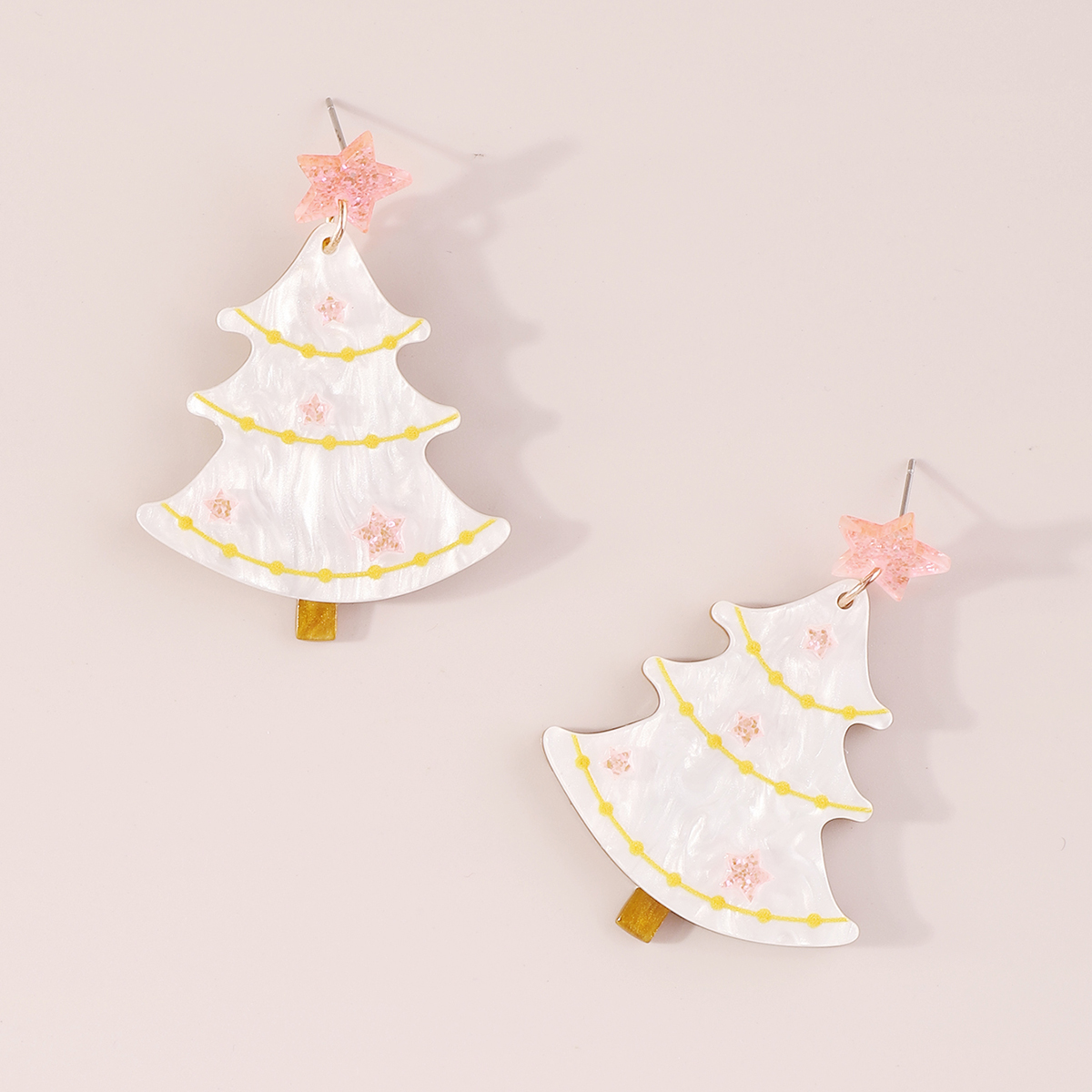 Wholesale Jewelry Simple Style Classic Style Christmas Tree Star Arylic Drop Earrings display picture 10
