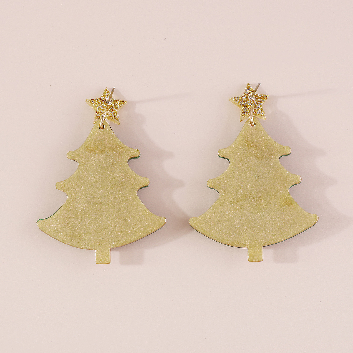 Wholesale Jewelry Simple Style Classic Style Christmas Tree Star Arylic Drop Earrings display picture 8