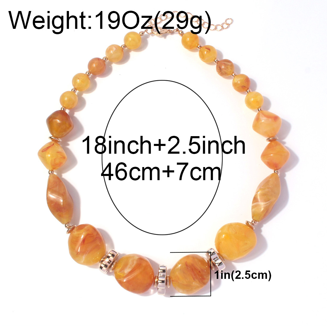 Vintage Style Simple Style Color Block Resin Beaded Women's Necklace display picture 1