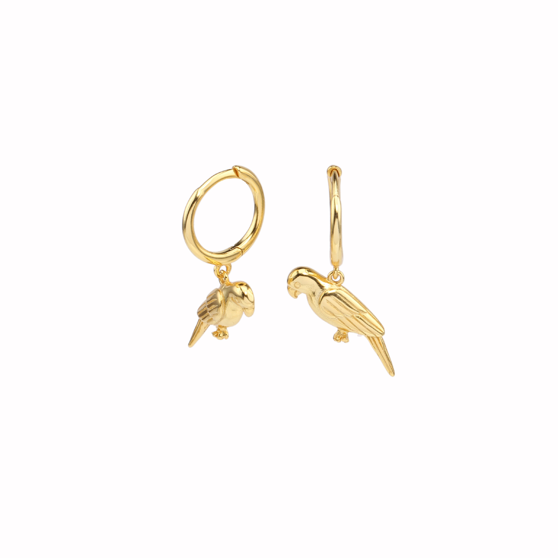 1 Pair Classic Style Dolphin Plating Sterling Silver Gold Plated Drop Earrings display picture 1