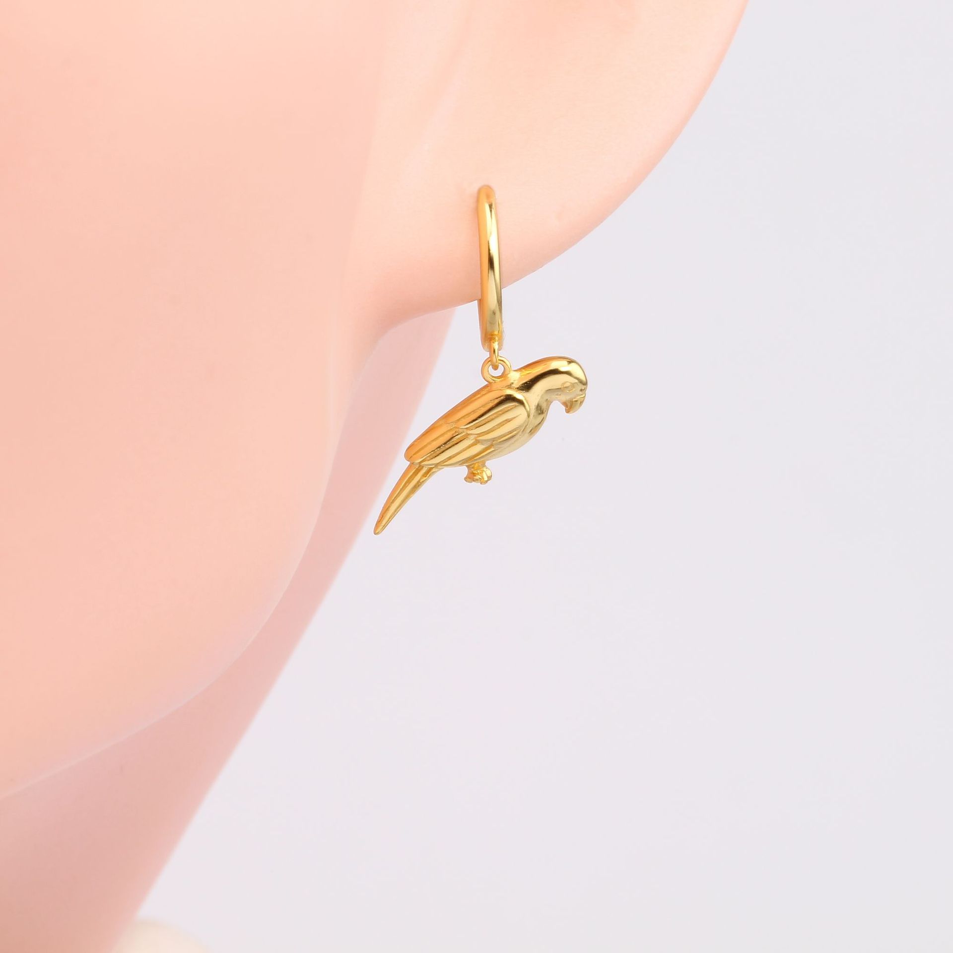 1 Pair Classic Style Dolphin Plating Sterling Silver Gold Plated Drop Earrings display picture 5