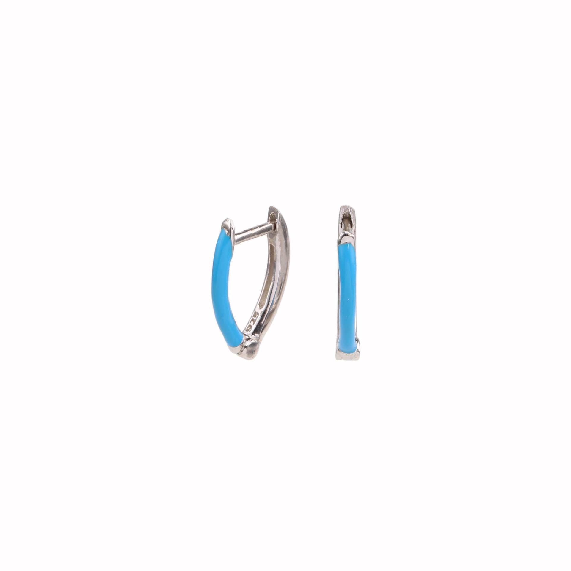 1 Paar Basic U-form Überzug Sterling Silber Ohrringe display picture 3