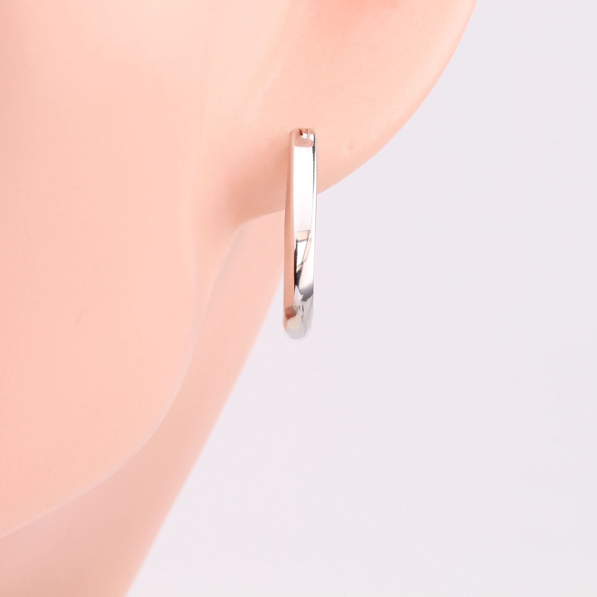 1 Pair Modern Style Commute Geometric Plating Sterling Silver Earrings display picture 6