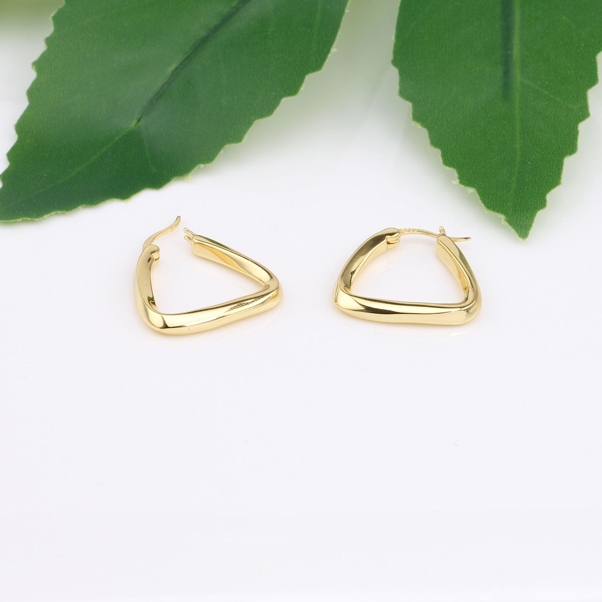 1 Pair Modern Style Commute Geometric Plating Sterling Silver Earrings display picture 11