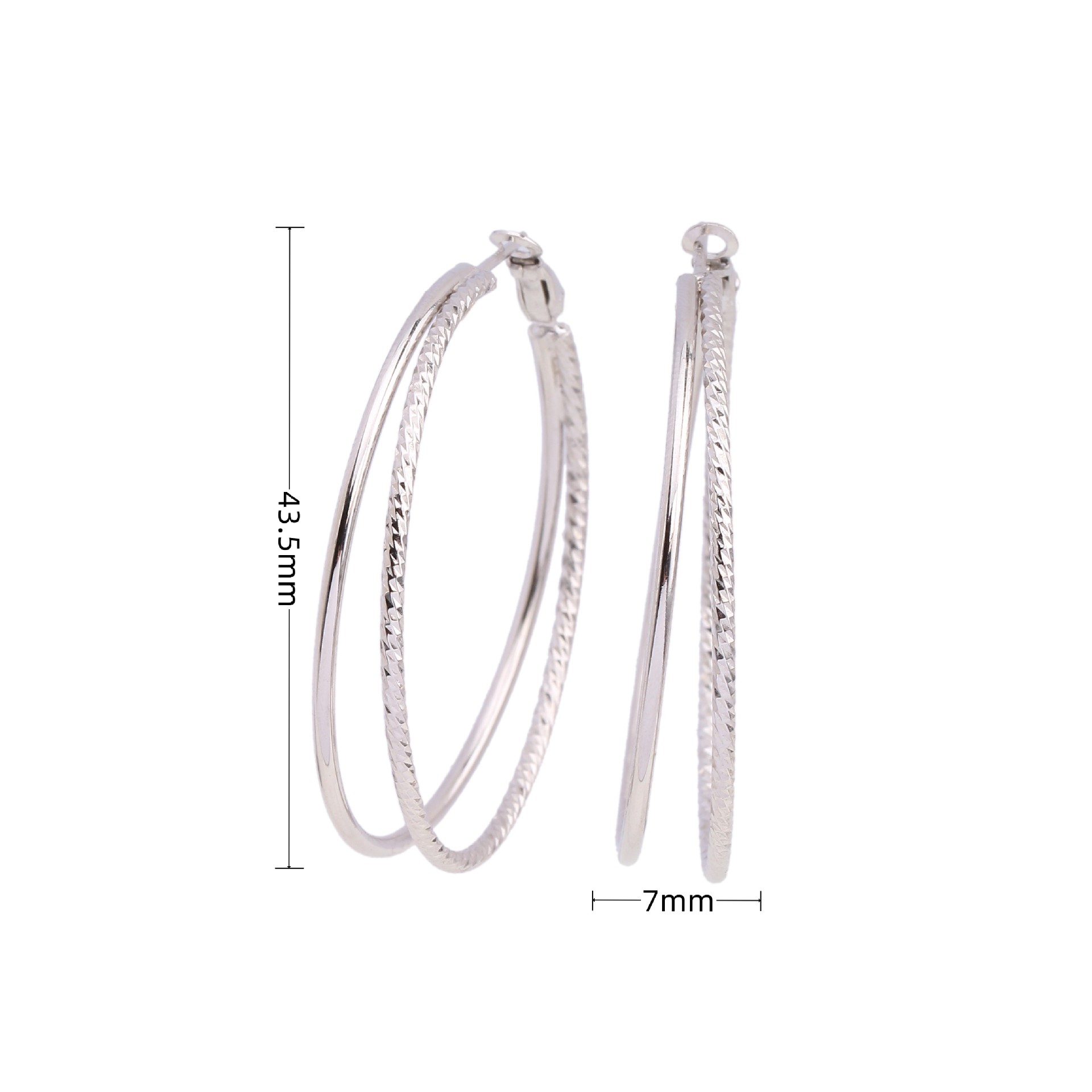 1 Paar Einfacher Stil Runden Überzug Sterling Silber Ohrringe display picture 4