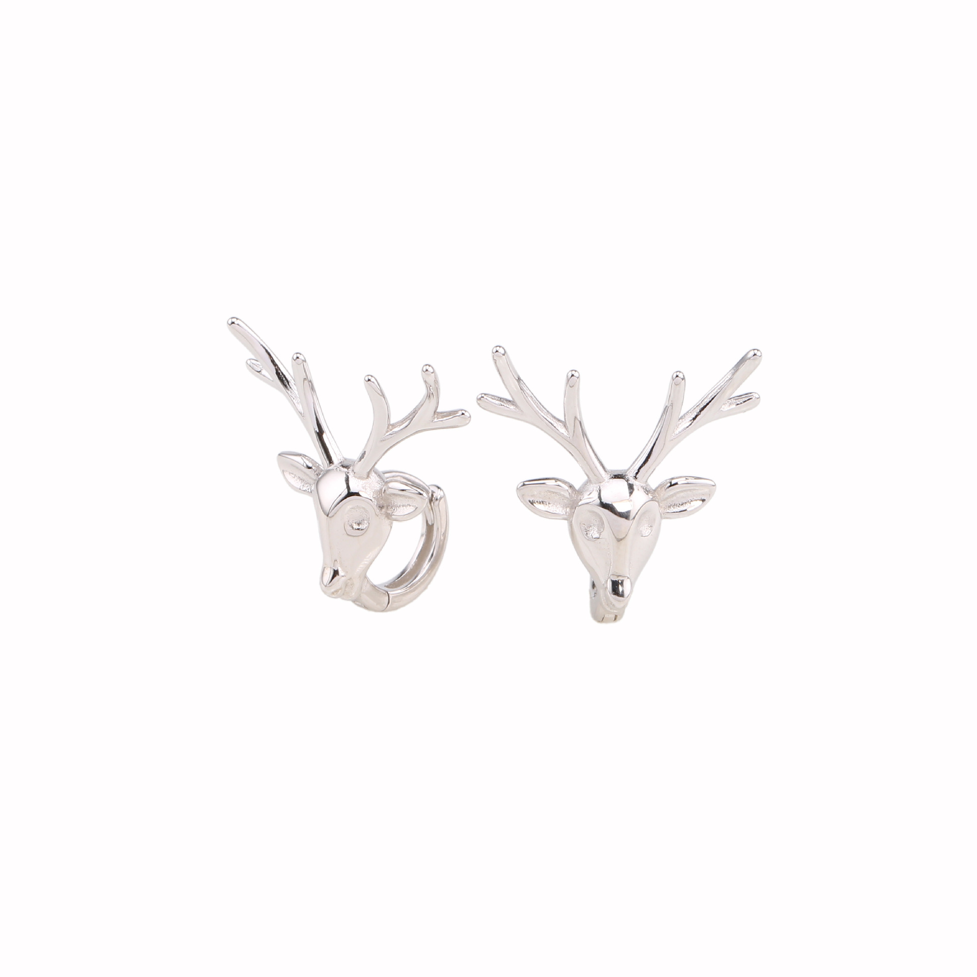 1 Pair Basic Antlers Plating Sterling Silver Ear Studs display picture 3