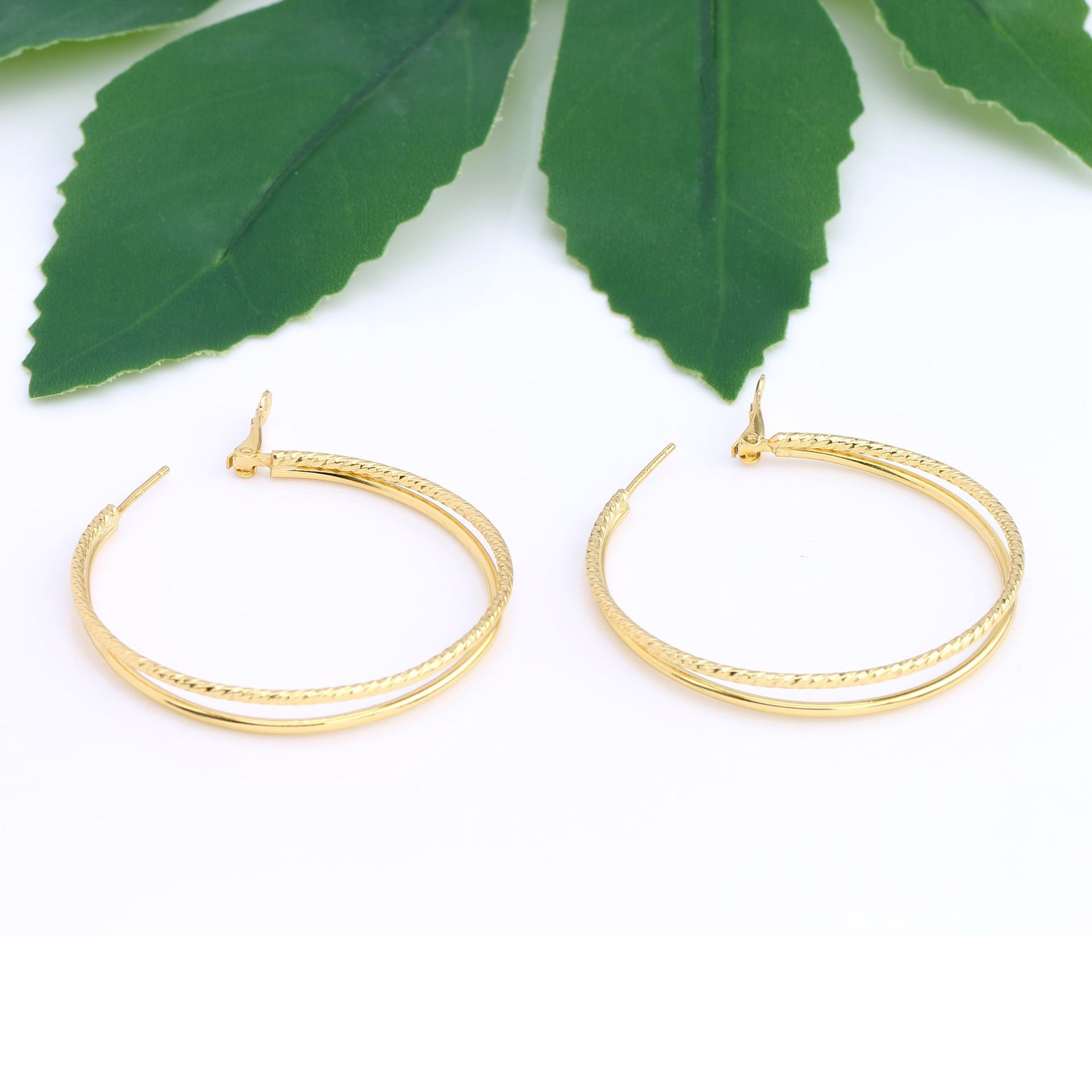 1 Pair Simple Style Round Plating Sterling Silver Earrings display picture 9