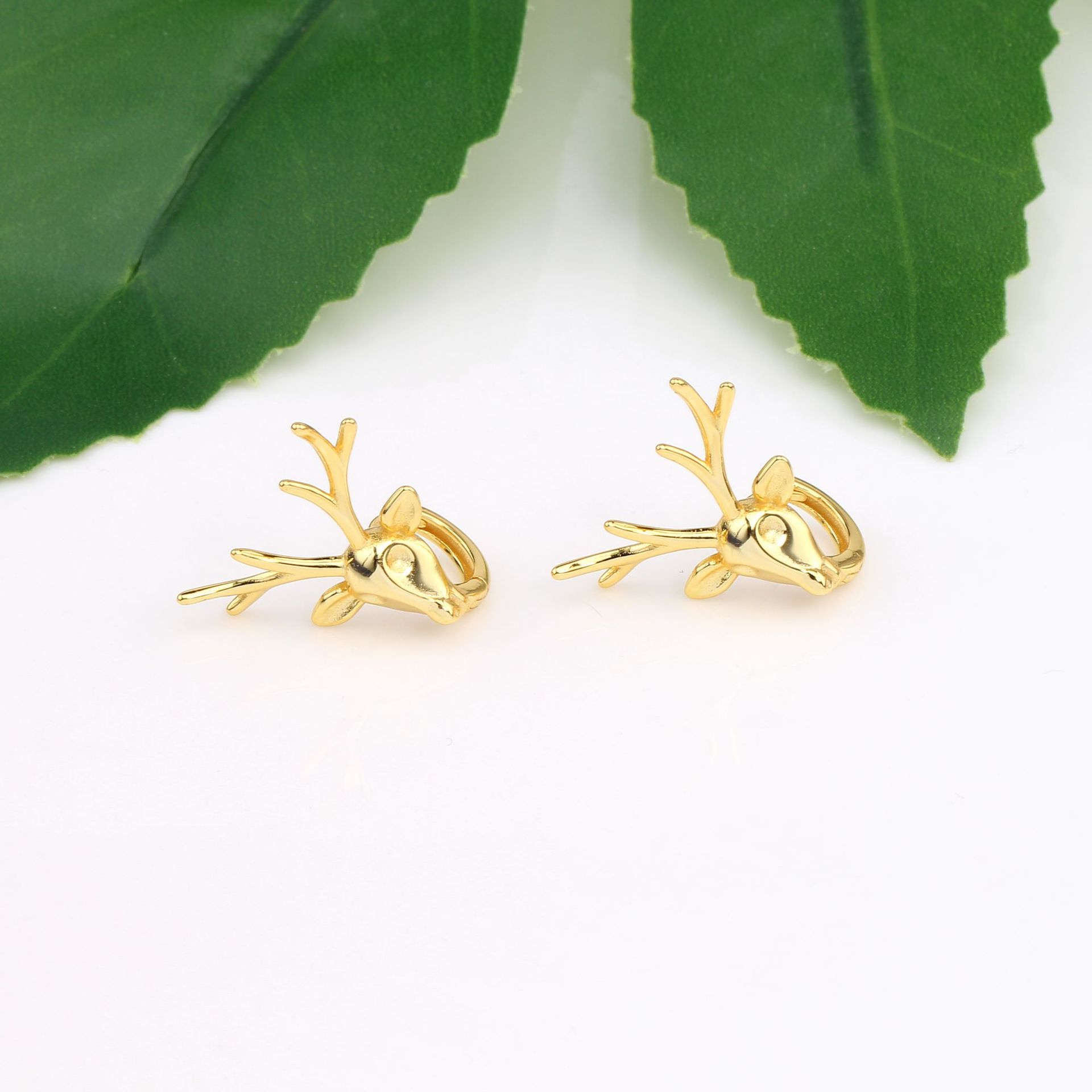 1 Pair Basic Antlers Plating Sterling Silver Ear Studs display picture 9