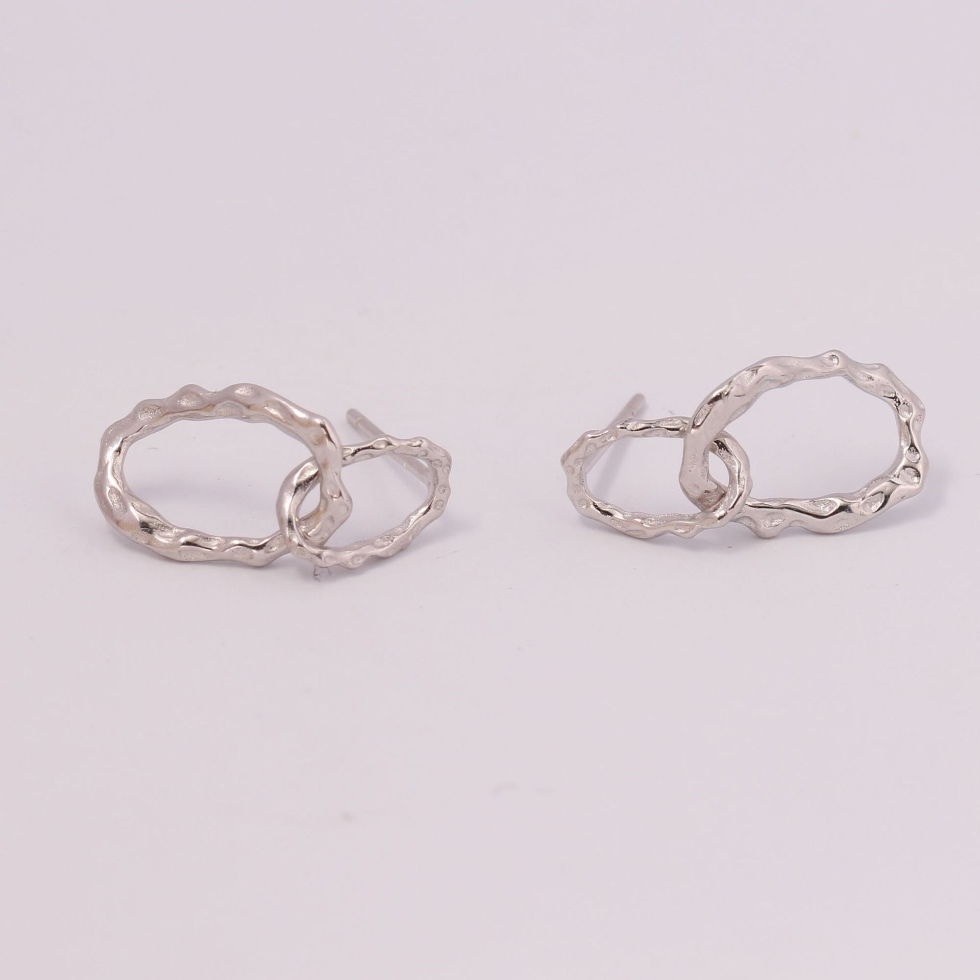 1 Pair Streetwear Geometric Plating Sterling Silver Earrings display picture 3