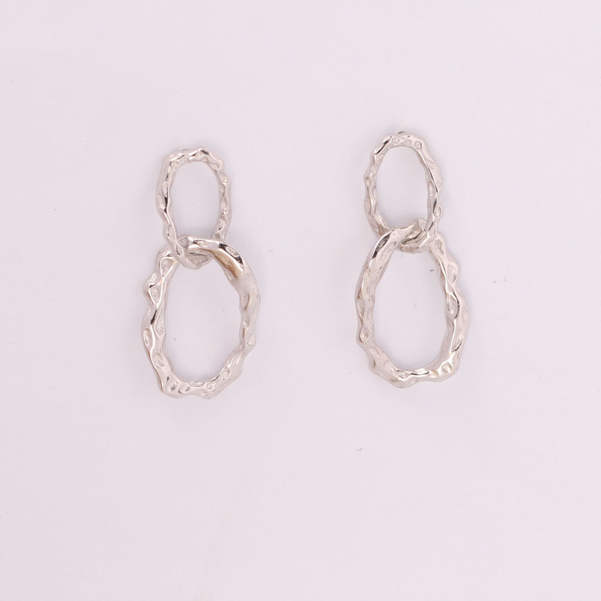 1 Pair Streetwear Geometric Plating Sterling Silver Earrings display picture 4