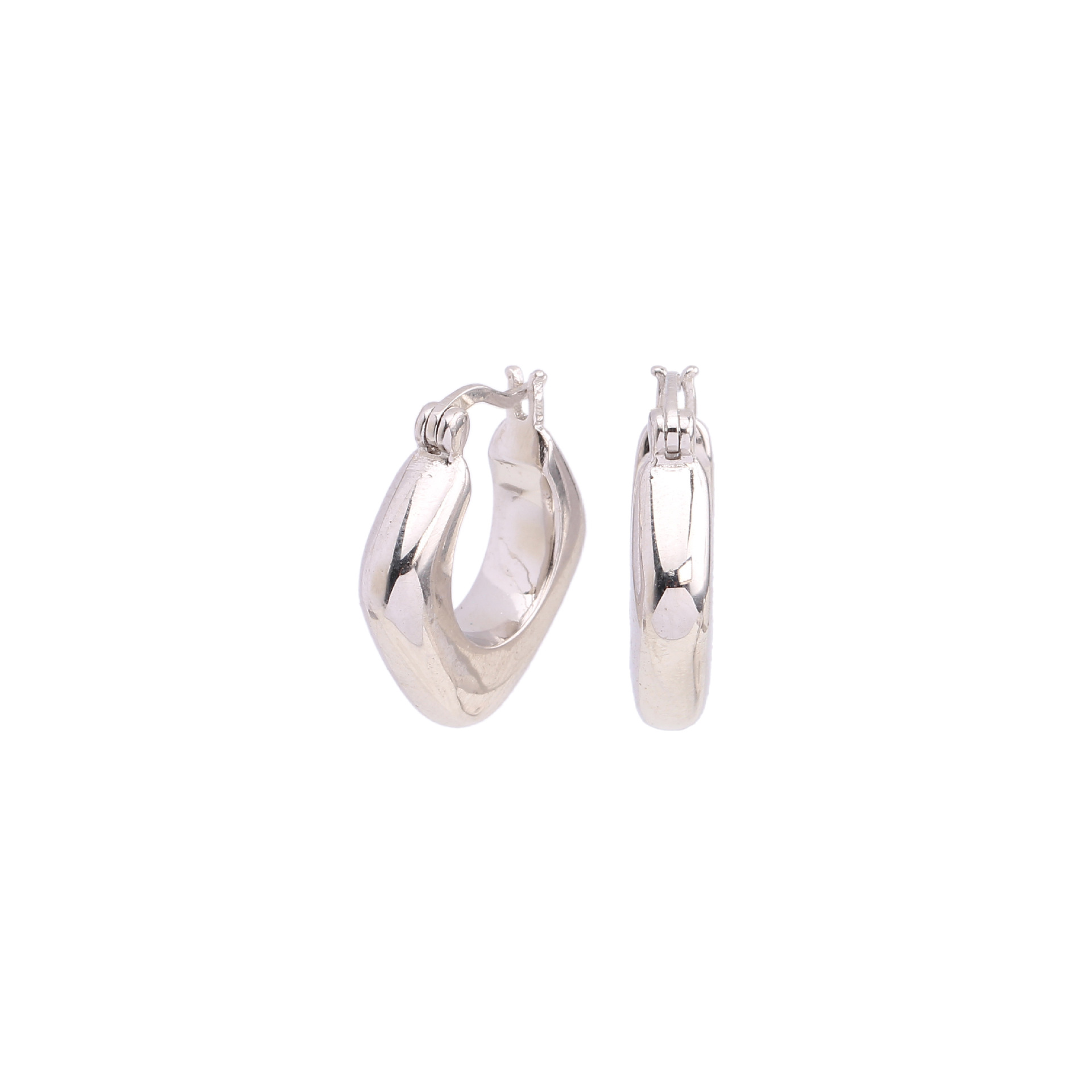 1 Pièce Style Simple Géométrique Placage Argent Sterling Des Boucles D'oreilles display picture 3