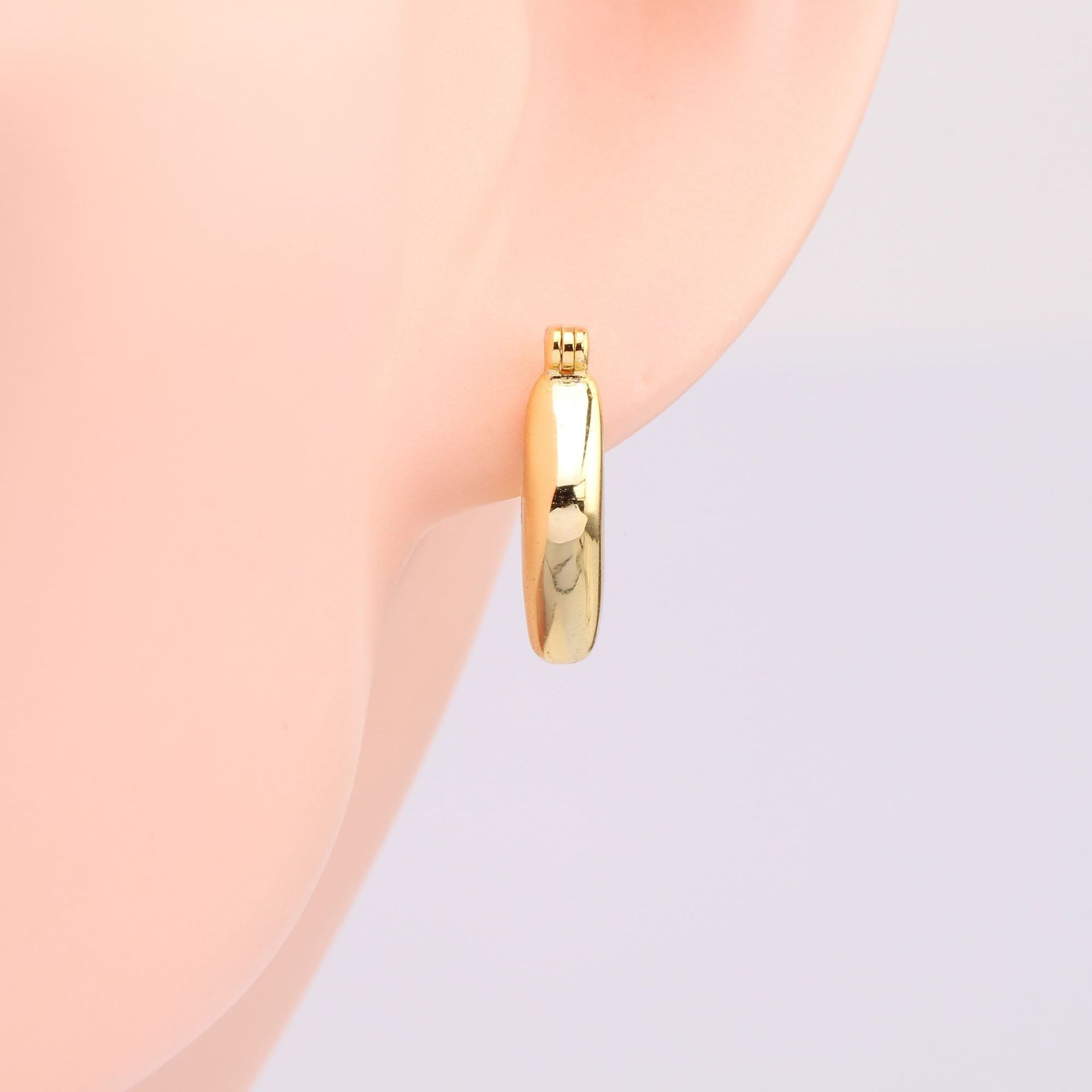1 Pièce Style Simple Géométrique Placage Argent Sterling Des Boucles D'oreilles display picture 5
