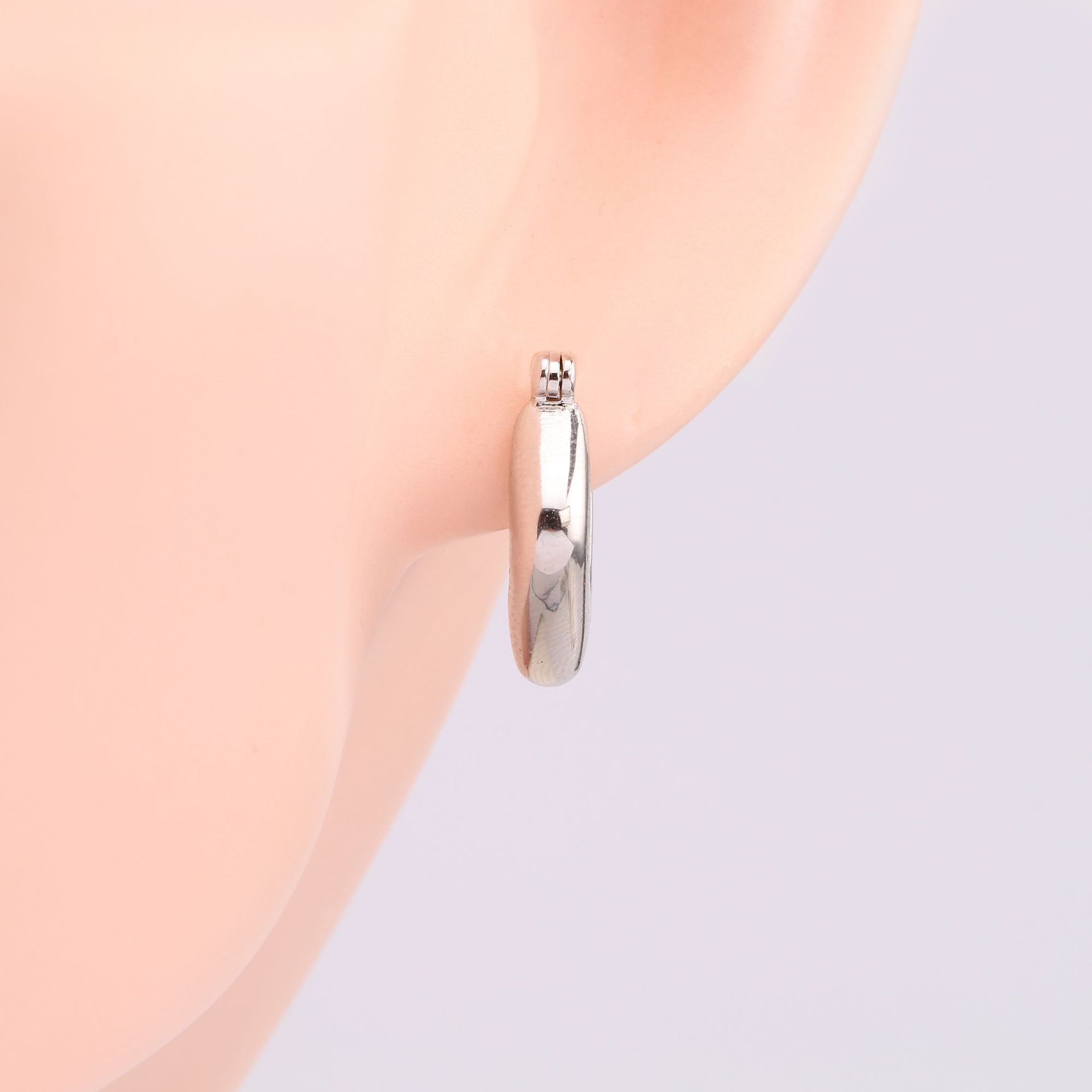1 Pièce Style Simple Géométrique Placage Argent Sterling Des Boucles D'oreilles display picture 6