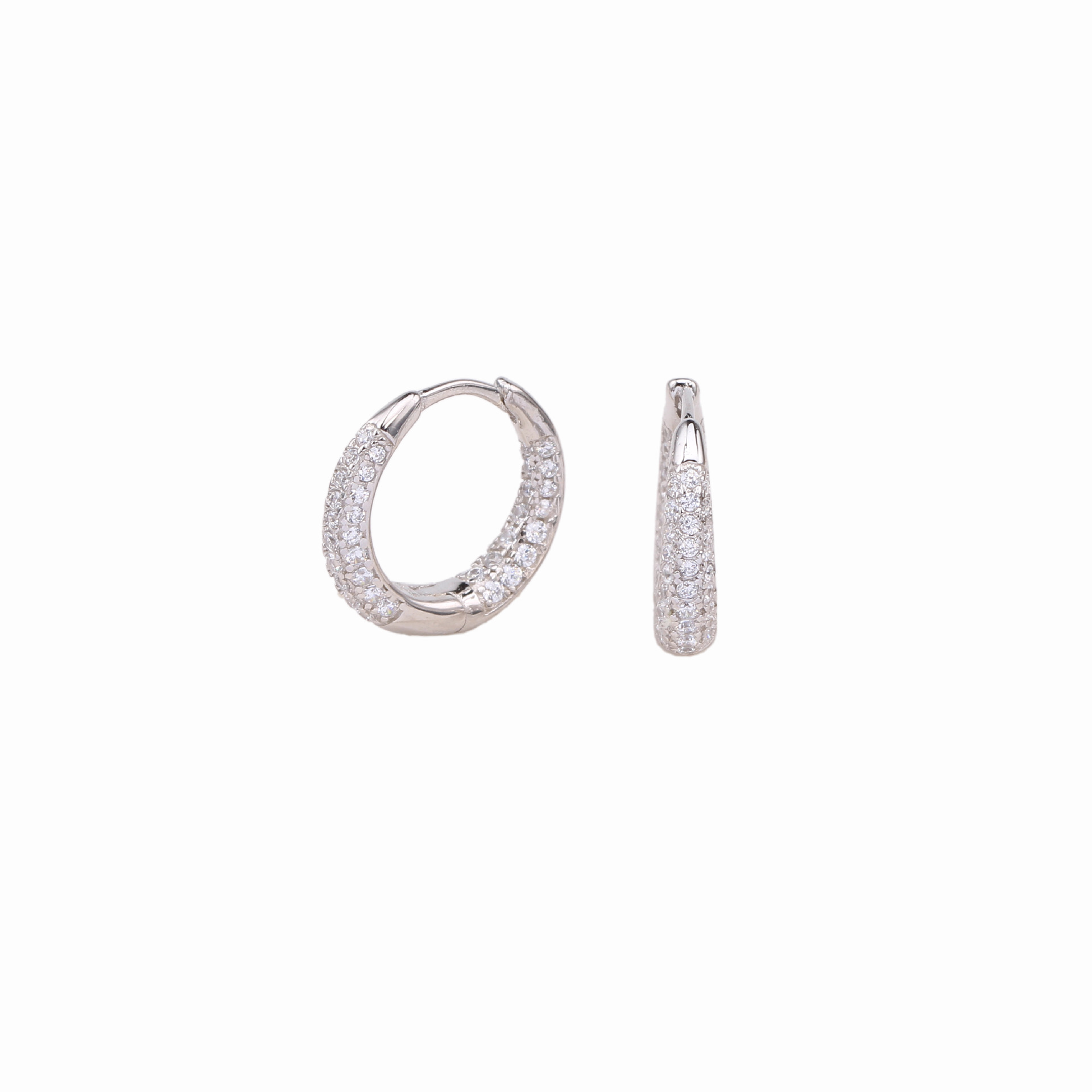 1 Pair Basic Geometric Sterling Silver Earrings display picture 3