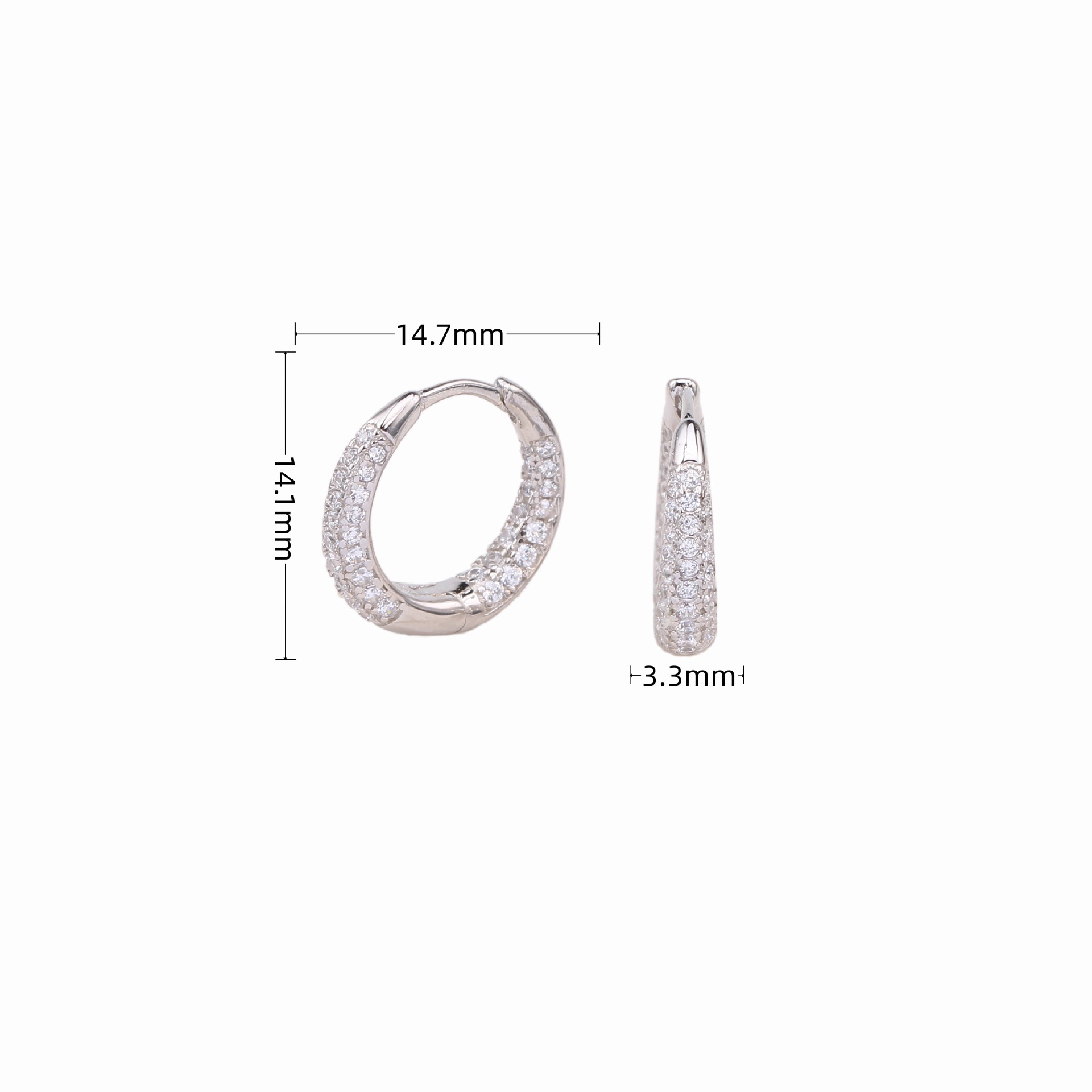 1 Paar Basic Geometrisch Sterling Silber Ohrringe display picture 4