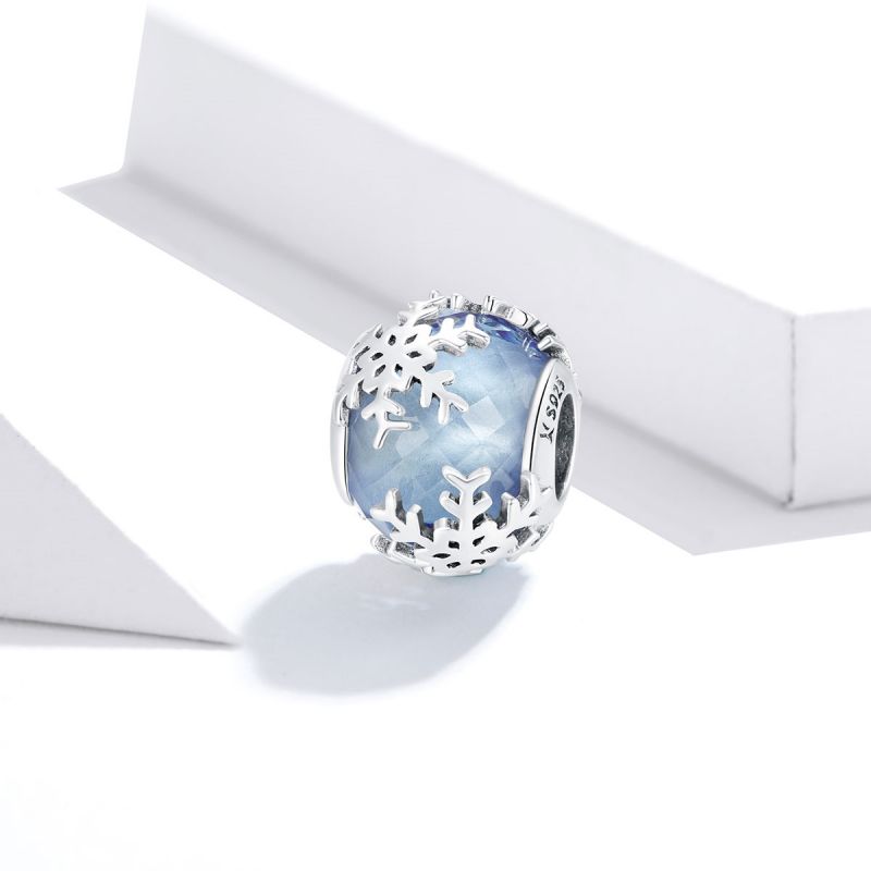 Casual Snowflake Sterling Silver Inlay Zircon Jewelry Accessories display picture 5